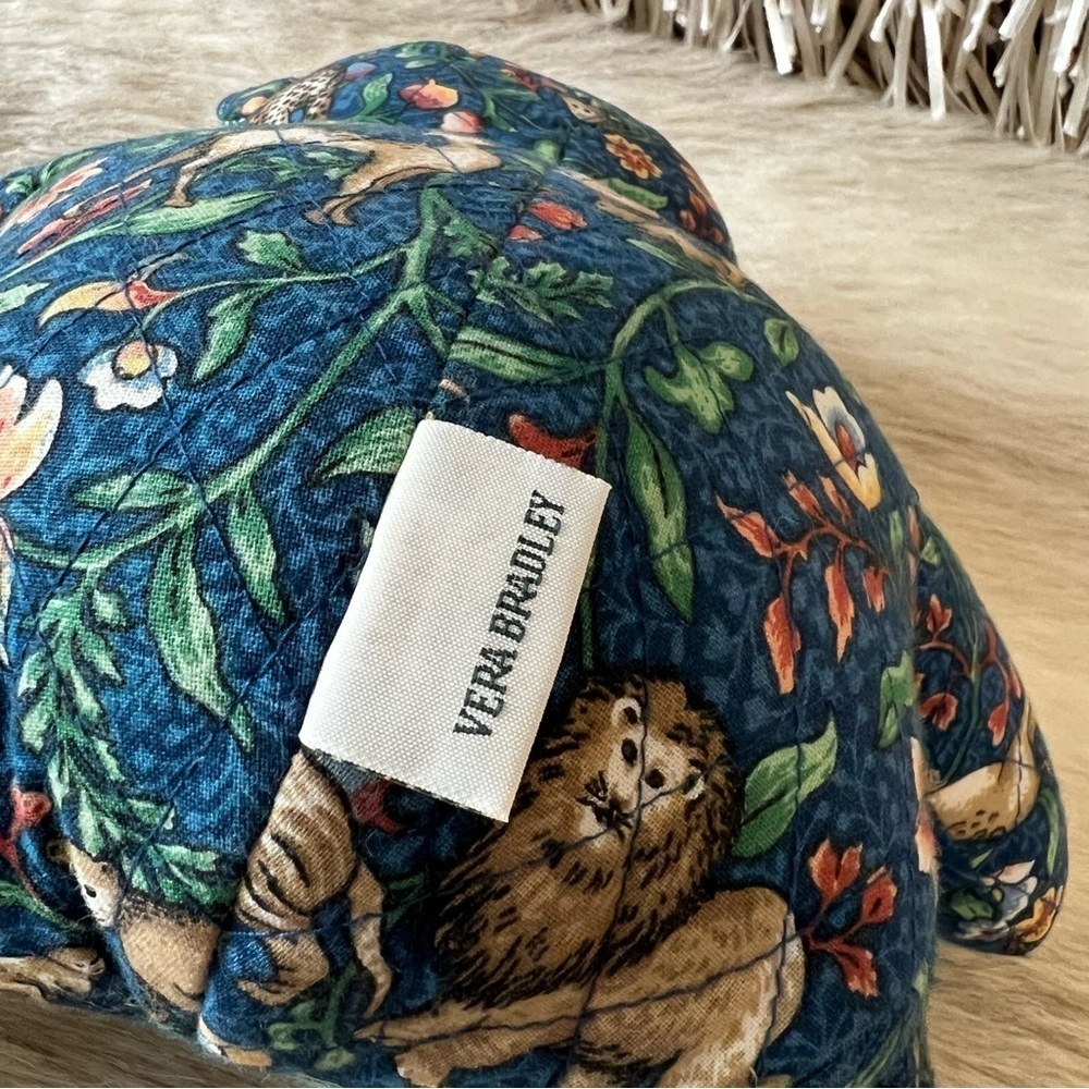 Vintage VERA BRADLEY Animal Kingdom 2000 Plush Bear 10” Blue Green Y2K Stuffed - Picture 10 of 11